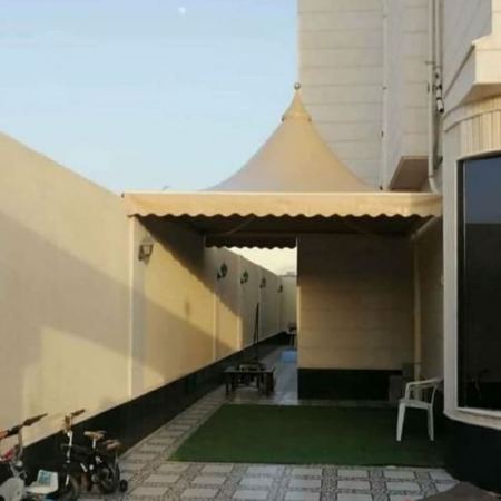 قماش مظلات بي في سي تفصيل وتركيب بالرياض 