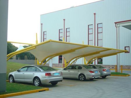 مظلات مواقف سيارات 7×3 تصميم حديث الرياض