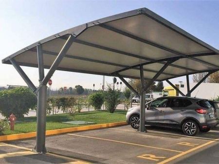 مظلات مواقف حديد تصميم مظلات شمال الرياض 