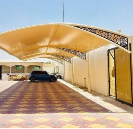 تصميم مظلات مواقف سيارات مودرن حي الياسمين