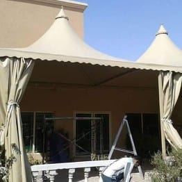 مظلات جلسات قماشية متنقلة للاجتماعات العائلية - مظلات الاحواش والسطوح في الرياض